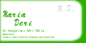 maria deri business card