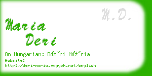 maria deri business card